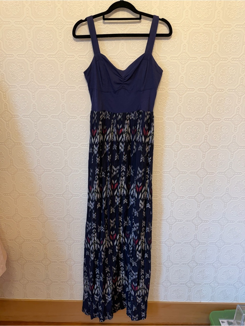 Vintage Mudd Women's Navy Blue Printed Maxi Dress Size M